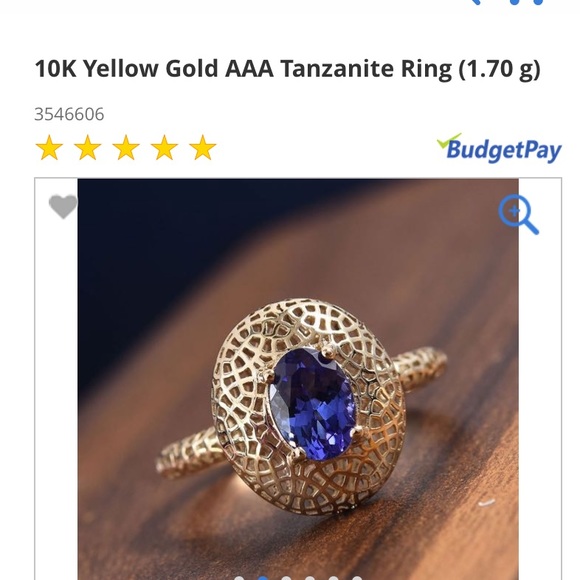 UNIQUE & FABULOUS!! 10k Gold AAA Tanzanite Ring - Picture 1 of 16